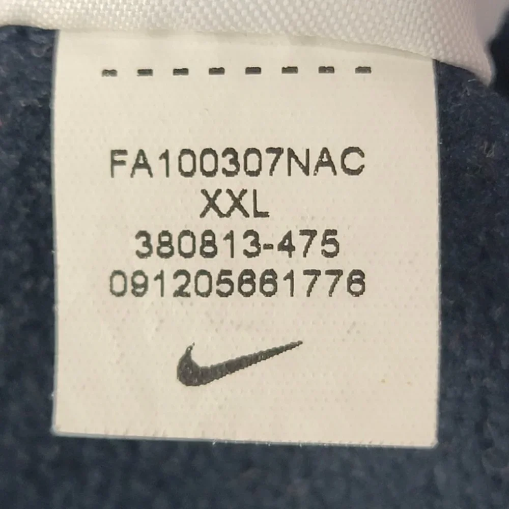Nike Running Jacket Mens XXL Cold Weather Thermal Full Zip Thumb Holes Navy Blue